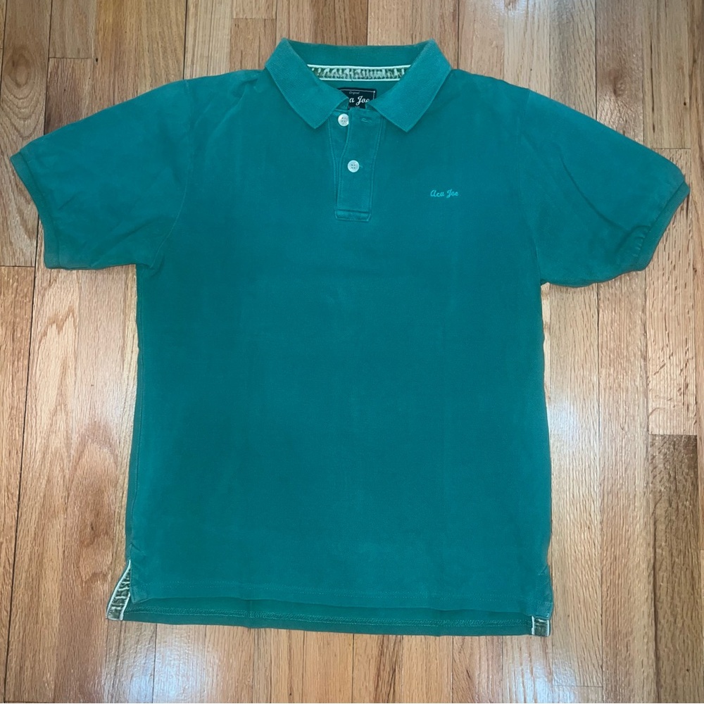 Aca Joe Original Polo Shirt Men’s Large Green Teal Casual Classic
